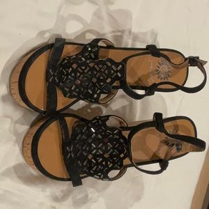 Women’s Yellow Box Wedges.  Size 9.  Like New